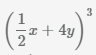 преобразовать в многочлен выражение 1/2x плюс 3y в кубе